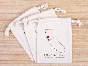 Napa Valley Wedding Tote Bag - Napa Wedding Favor Bag - Napa Valley Wedding Tote - Custom With Your Name Or Design - California Wedding Tote - Pamusan.com