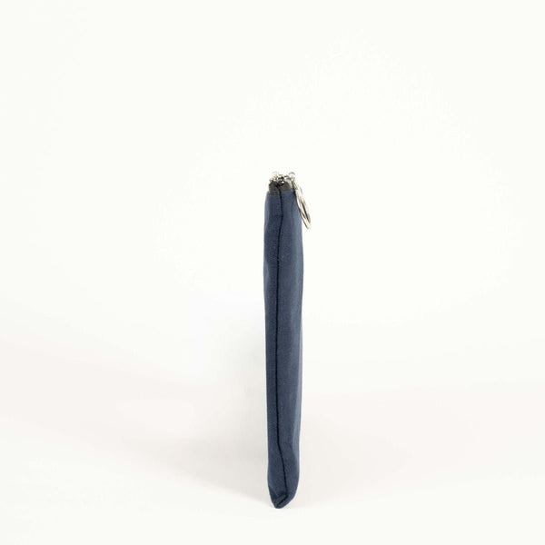 Navy Blue Cotton Zippered Clutch Pouch – 12" × 8" (30 × 21 cm) – 10 oz Fabric - Pamusan.com