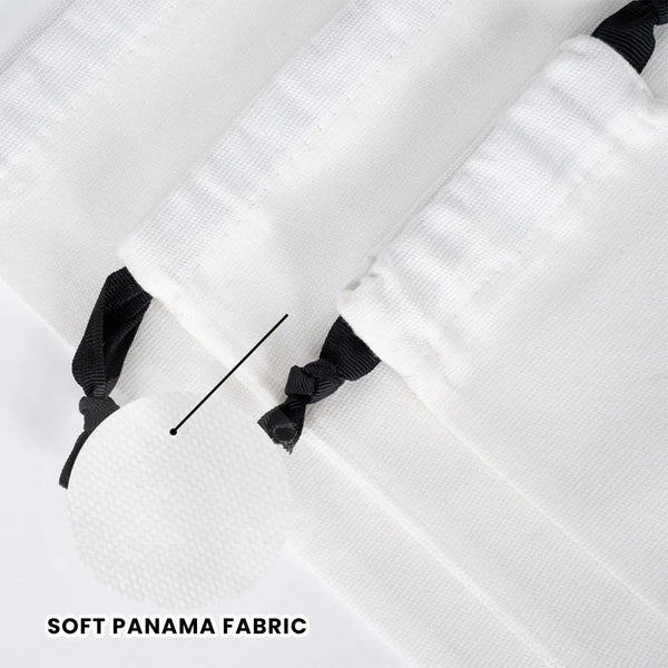 New Year Drawstring Pouch – White Fabric Gift Bag with Black Strings 3 Different Size - Pamusan.com