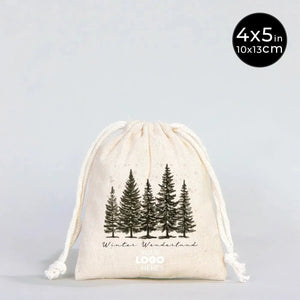 New Year Fabric Pouch – 4" × 5" (10 × 13 cm) | Customizable Holiday Gift Bag - Pamusan.com