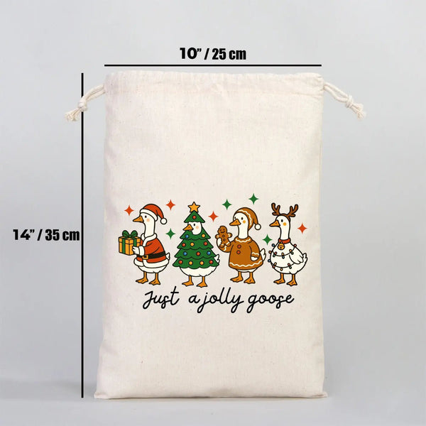 New Year Gift Pouch 10" × 14" (25 × 35 cm) – Custom Drawstring Bag with 18 Festive Designs - Pamusan.com