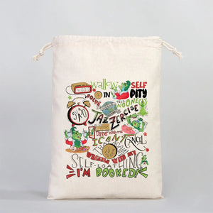 New Year Gift Pouch 10" × 14" (25 × 35 cm) – Custom Drawstring Bag with 18 Festive Designs - Pamusan.com