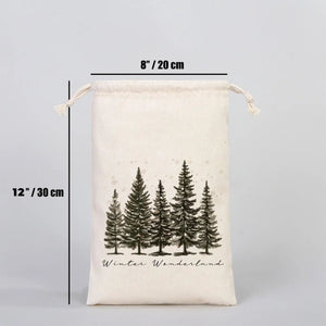 New Year Gift Pouch 8" × 12" (20 × 30 cm) – Custom Cotton Drawstring Bag for Holiday Gifts - Pamusan.com