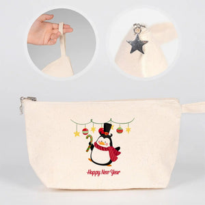 New Year Personalized Canvas Clutch Bag 10" × 6" × 2" (25 x 15 x 6 cm) – Holiday Design - Pamusan.com