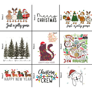 New Year Ribbon Pouch 8" x 12" (20 x 30 cm) – Custom Cotton Bag with Holiday Characters - Pamusan.com