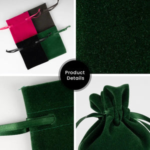 New Year Velvet Drawstring Pouch 4" × 5" (10 × 13 cm) – Printed Holiday Gift - Pamusan.com
