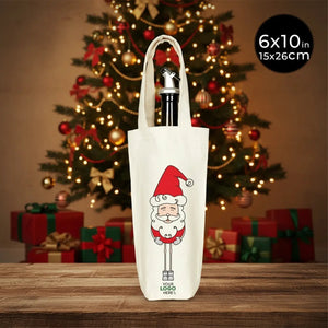 New Year Wine Bottle Bag 6" × 10" (15 × 26 cm) – Reusable Gift Bag for Wine & Holiday Gifts - Pamusan.com