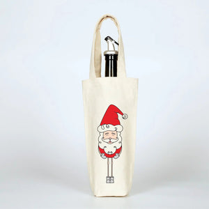 New Year Wine Bottle Bag 6" × 10" (15 × 26 cm) – Reusable Gift Bag for Wine, Olive Oil & Holiday Gifting - Pamusan.com
