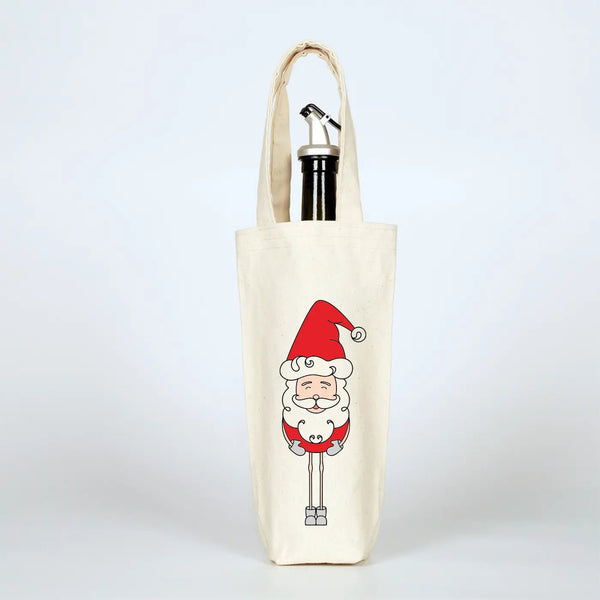 New Year Wine Bottle Bag 6" × 10" (15 × 26 cm) – Reusable Gift Bag for Wine, Olive Oil & Holiday Gifting - Pamusan.com