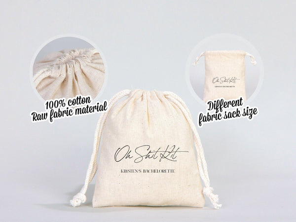 Oh Shit Kit, Bachelorette Party, Survival Kits, Hangover Kits, Custom Handmade oh shit kit Pouch Bag, Organic Pouches - Pamusan.com