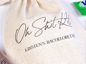 Oh Shit Kit, Bachelorette Party, Survival Kits, Hangover Kits, Custom Handmade oh shit kit Pouch Bag, Organic Pouches - Pamusan.com