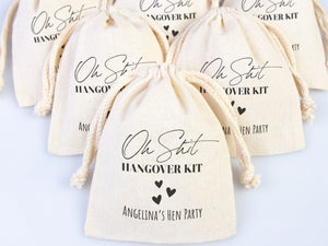 Oh Shit Kit hangover kit bags With Your name, Bachelorette Party, Survival Kits, Hangover Kits, Organic Pouches, Custom Bags - Pamusan.com