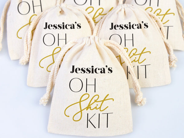 Oh Shit Kit Hangover Bags – Custom Name Survival Pouch for Bachelorette Parties — custom print | Pamusan