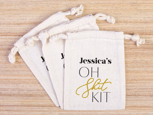 Oh Shit Kit Hangover Bags – Custom Name Survival Pouch for Bachelorette Parties — custom print | Pamusan