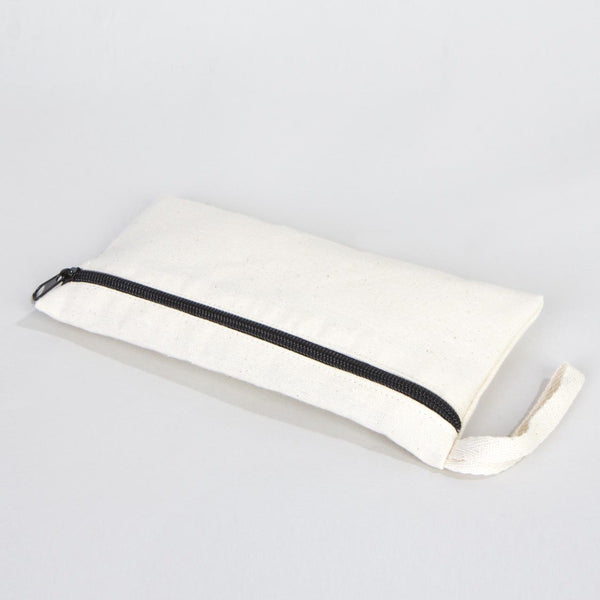Fabric Pencil Case 8" W x 4" H (21x10 cm) - Front Zippered
