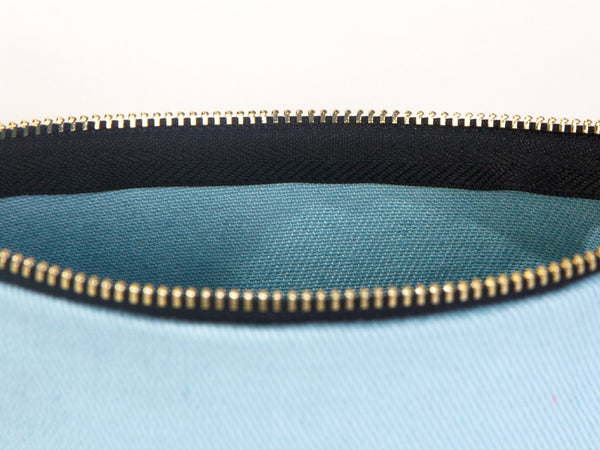 Organizer Cosmetic Bag ,Blue Clutch Bag 8"W x 6"H , Logo Design Make Up Bag - Pamusan.com