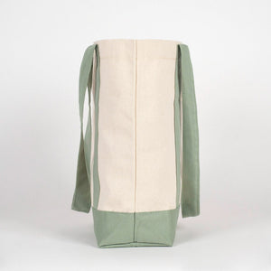 Oversized Cotton Canvas Tote Bag – Mint Green Handles, Durable & Reusable - Pamusan.com