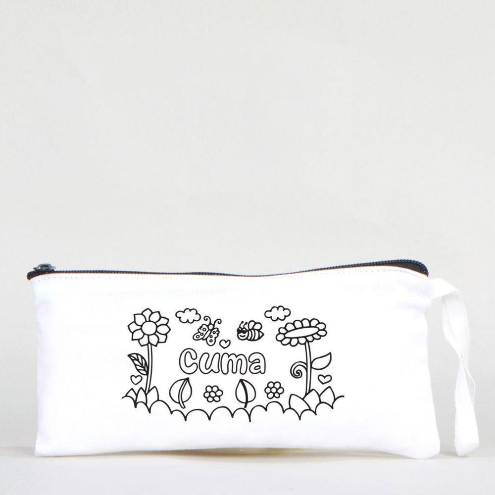 Paintable Pencil Case with Friday Design – 8" × 4" - 6 oz - Pamusan.com