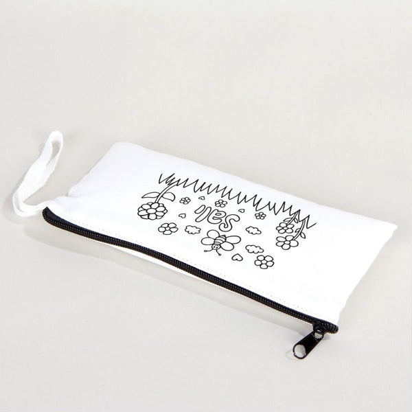 Paintable Pencil Case with Tuesday Design – 8" × 4" - 6 oz - Pamusan.com