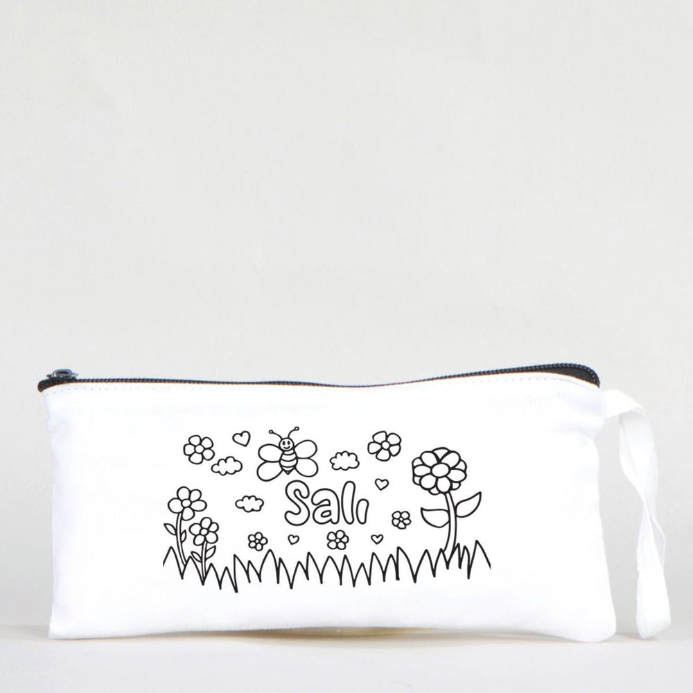 Paintable Pencil Case with Tuesday Design – 8" × 4" - 6 oz - Pamusan.com