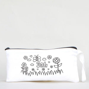 Paintable Pencil Case with Tuesday Design – 8" × 4" - 6 oz - Pamusan.com