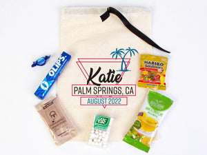 Hangover bags with Black Ribbon - Wedding Recovery Kit Party Bachelorette Birthday Party — custom print | Pamusan