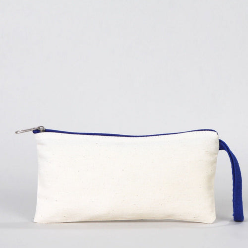 Pencil Case 8" × 4" (21 × 10 cm) 6 oz – Saxe Blue Zipper - Pamusan.com