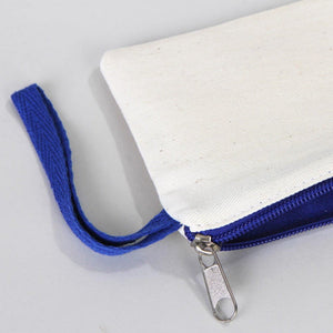 Pencil Case 8" × 4" (21 × 10 cm) 6 oz – Saxe Blue Zipper - Pamusan.com