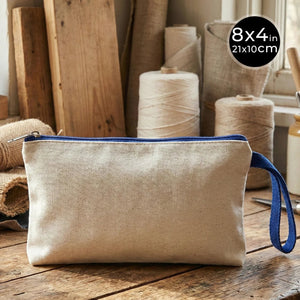 Pencil Case 8" × 4" (21 × 10 cm) 6 oz – Saxe Blue Zipper - Pamusan.com