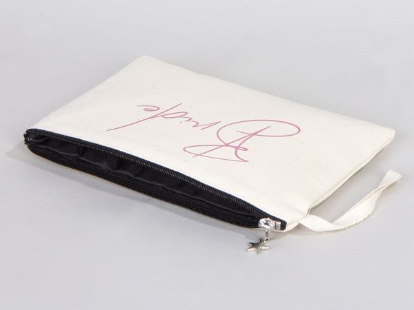 Personalised Bride clutch bag - 10"W x 7"H (25 cm x 18 cm) Custom Cotton Clutch Bags - Bride gift - Bride Wedding Eco friendly Clutch bag - Pamusan.com
