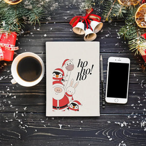 Personalised Christmas Notebooks 6" × 8" (15 × 20 cm) , Ho Ho Ho, Christmas Gift Notebooks - Pamusan.com