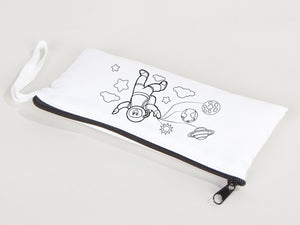 Personalized Birthday Gift for Kids, 8"W x 4 H" (21 cm x 10 cm) Pencil Bags, Zippered Case, Color Your Own Bag, Back To School Gifts, Pouch Zipper Bag - Pamusan.com