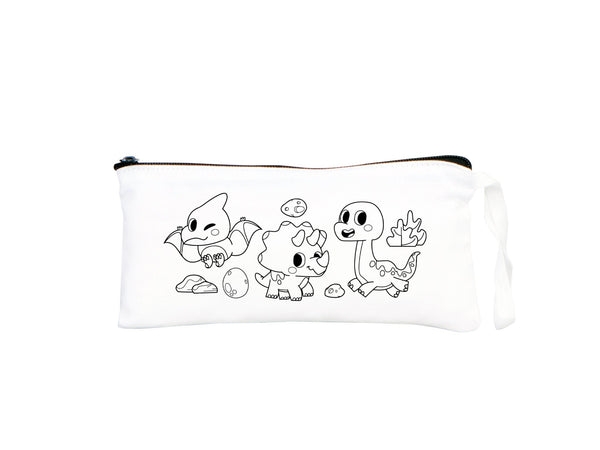 Personalized Birthday Gift for Kids, 8"W x 4 H" (21 cm x 10 cm) Pencil Bags, Zippered Case, Color Your Own Bag, Back To School Gifts, Pouch Zipper Bag - Pamusan.com