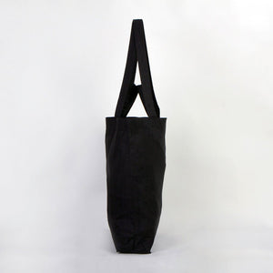 Personalized Black Cotton Shopping Tote Bag – 19" × 16" × 4" (48 × 41 × 10 cm) – 4 oz - Pamusan.com
