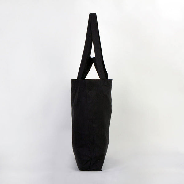 Personalized Black Cotton Shopping Tote Bag – 19" × 16" × 4" (48 × 41 × 10 cm) – 4 oz - Pamusan.com