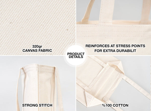 Personalized Canvas Tote Bags – 12oz Custom Logo & Photo Printing, Bulk Orders - Pamusan.com