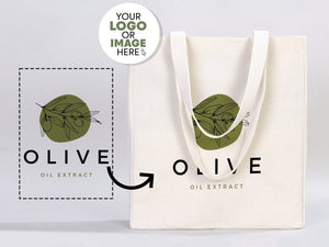 Personalized Canvas Tote Bags – 16"W x 14"H x 5"L Custom Logo Cotton Bags - Pamusan.com