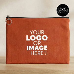 Personalized Ceramic Cotton Clutch Pouch – 12" × 8" (30 × 21 cm) – 10 oz Fabric - Pamusan.com