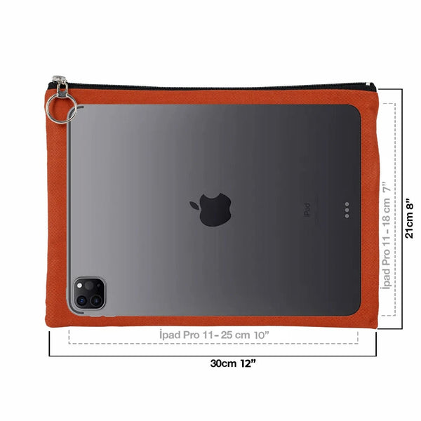 Personalized Ceramic Cotton Clutch Pouch – 12" × 8" (30 × 21 cm) – 10 oz Fabric - Pamusan.com