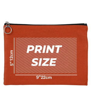 Personalized Ceramic Cotton Clutch Pouch – 12" × 8" (30 × 21 cm) – 10 oz Fabric - Pamusan.com