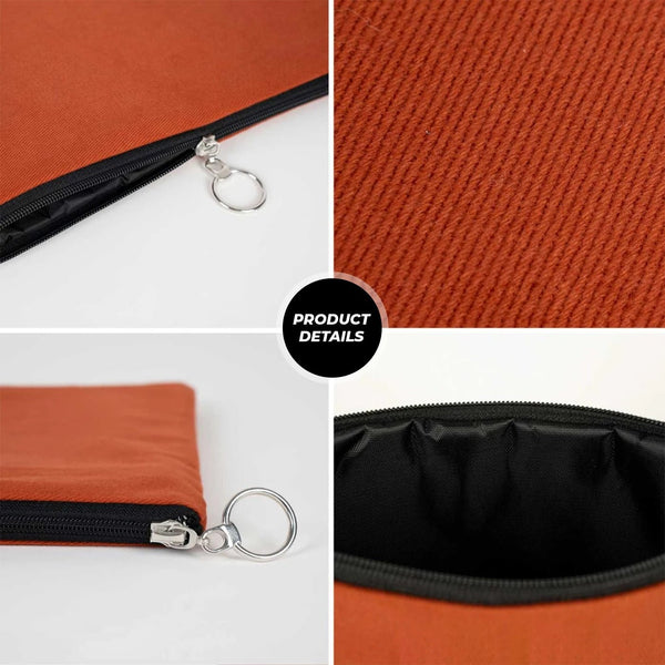 Personalized Ceramic Cotton Clutch Pouch – 12" × 8" (30 × 21 cm) – 10 oz Fabric - Pamusan.com