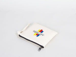 Personalized Coin Purse, 6"W x 5"H Zippered Pouch Bag, Coin Pouch Bag, Linen Coin Purse with Zipper, Linen Coin Case - Pamusan.com