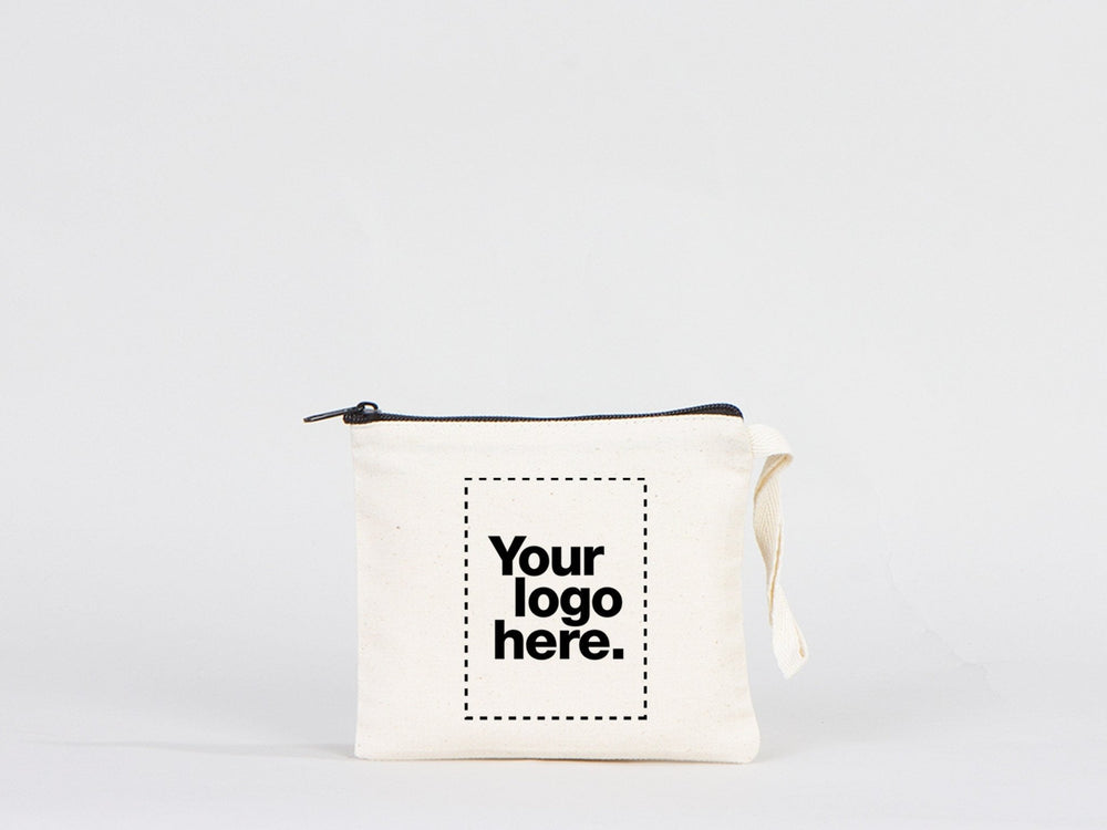 Personalized Coin Purse, 6"W x 5"H Zippered Pouch Bag, Coin Pouch Bag, Linen Coin Purse with Zipper, Linen Coin Case - Pamusan.com