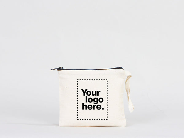 Personalized Coin Purse, 6"W x 5"H Zippered Pouch Bag, Coin Pouch Bag, Linen Coin Purse with Zipper, Linen Coin Case - Pamusan.com