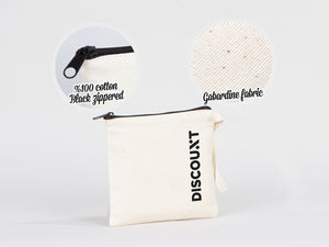 Personalized Coin Purse, 6"W x 5"H Zippered Pouch Bag, Coin Pouch Bag, Linen Coin Purse with Zipper, Linen Coin Case - Pamusan.com