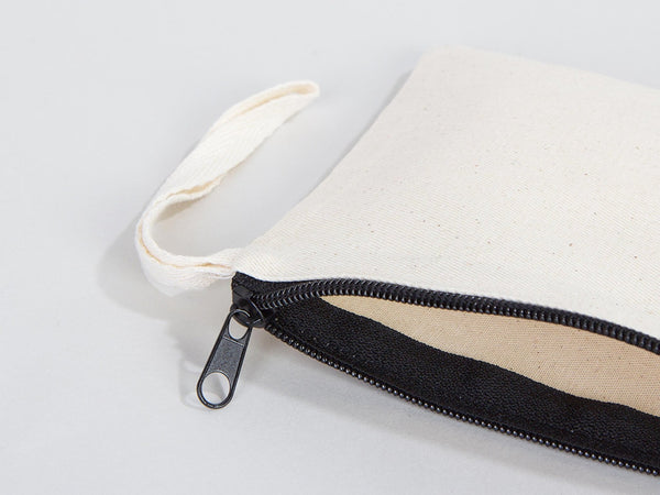 Personalized Coin Purse, 6"W x 5"H Zippered Pouch Bag, Coin Pouch Bag, Linen Coin Purse with Zipper, Linen Coin Case - Pamusan.com