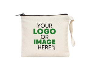 Personalized Coin Purse, 6"W x 5"H Zippered Pouch Bag, Coin Pouch Bag, Linen Coin Purse with Zipper, Linen Coin Case - Pamusan.com