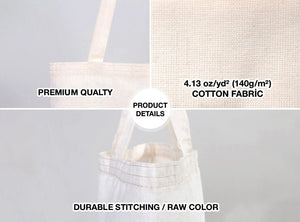 Personalized Cotton Tote Bags - 4.13 Oz – 14"x16" Custom Printed Reusable Totes - Pamusan.com