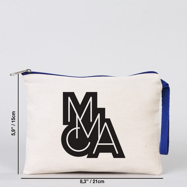 Personalized Dark Blue Zippered Clutch Bag – 8"x6" Custom Cotton Pouch - Pamusan.com