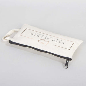 Personalized Fabric Pencil Case – 8"x4" Cotton Makeup Bag with Zipper - Pamusan.com